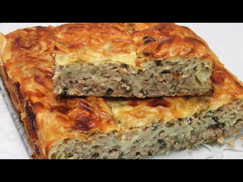 Видео: ПИРОГ с МЯСОМ без замеса теста