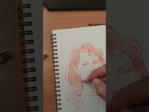 Видео: Рисую и болтаю. Портрет рыжего юноши. 