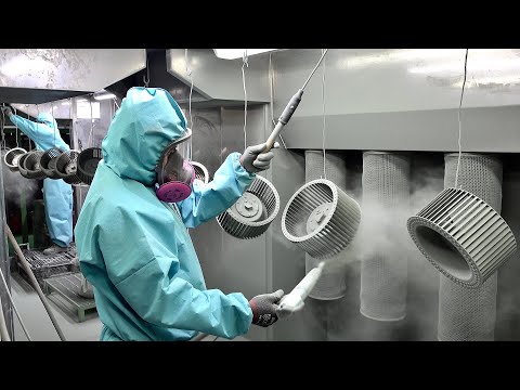 Видео: Как изготовить мощный вентилятор с помощью современных технологий. Корейская фабрика воздуходувок