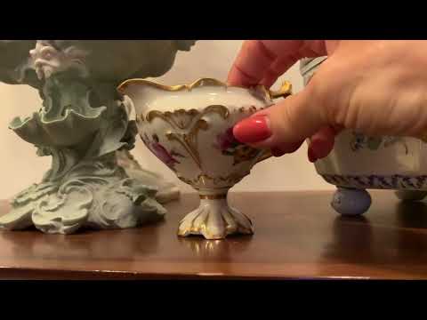 Видео: Антикварный фарфор в новой витрине . 
