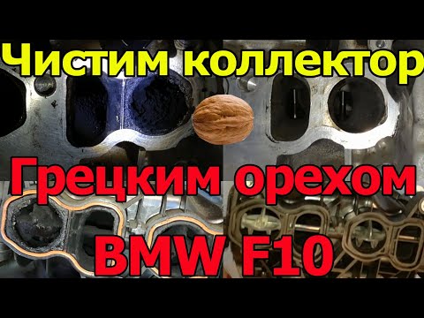 Видео: BMW F10 Чистим коллектор и гбц грецким орехом.