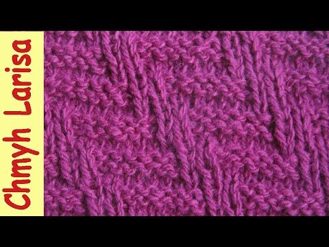 Видео: ▶️ Узор спицами для мужского шарфа "РЫБИЙ ХВОСТ". Двухсторонний узор спицами. Вязание с Larisa Chmyh
