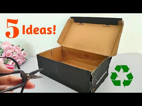 Видео: Потрясающе! Посмотрите, что я сделала из картонных коробок! 5 крутых идей для домашнего декора
