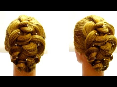 Видео: Прическа с плетением. Плетение кос. Braiding hair