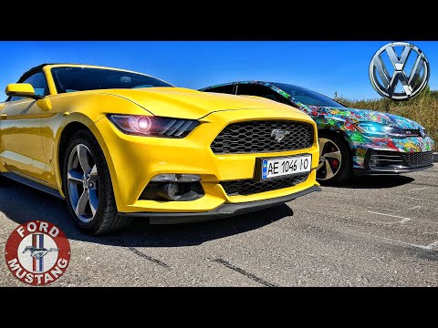 Видео: !ГОНКА! Ford Mustang 2.3 310hp vs Volkswagen Golf GTI 2.0 stage1 310hp