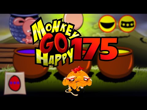 Видео: Игра "Счастливая Обезьянка 175" (Monkey GO Happy 175) - прохождение