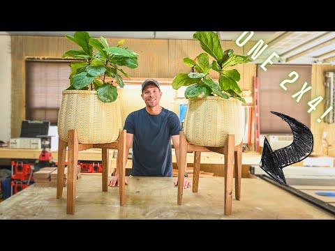 Видео: Деревянные подставки для растений за 2 доллара! Простые проекты по обработке дерева, которые можн...