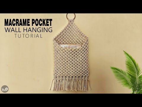 Видео: Учебник по подвешиванию на стене кармана макраме | Органайзер макраме