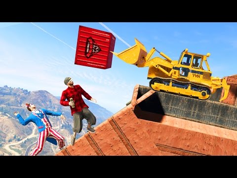 Видео: СТОЛКНИ НА БЕГУНОВ ТАЧКИ И ЯЩИКИ БУЛЬДОЗЕРОМ В GTA 5 ONLINE! УВОРАЧИВАЙСЯ ИЛИ УМРИ (ГТА 5 БОУЛИНГ)