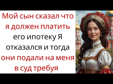 Видео: Мой сын сказал что я должен платить его ипотеку Я отказался и тогда они подали на меня в суд, требуя