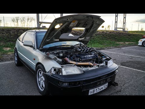 Видео: ЯПОНСКАЯ ВОСЬМЕРКА НА СТЕРОИДАХ  Меньше 5ти секунд до СТА Дырки + ВТЕК HONDA CR-X