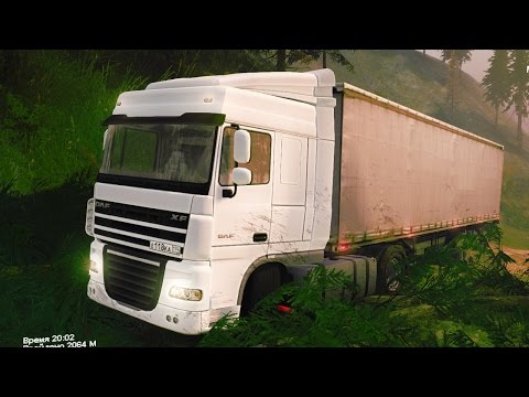 Видео: Дальнобой по Дорогам Севера на DAF XF - Spintires