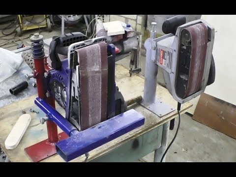 Видео: Как сделать МИНИ ГРИНДЕР из ленточной шлиф машинки. 1 часть.