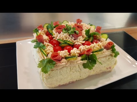 Видео: СКАНДИНАВСКИЙ МЯСНОЙ ТОРТ БУТЕРБРОД(салями)