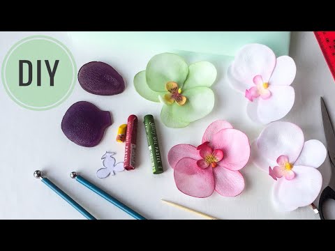 Видео: Орхидея фаленопсис из фоамирана мастер-класс. Цветы из фоамирана. How to make orchid from foam paper