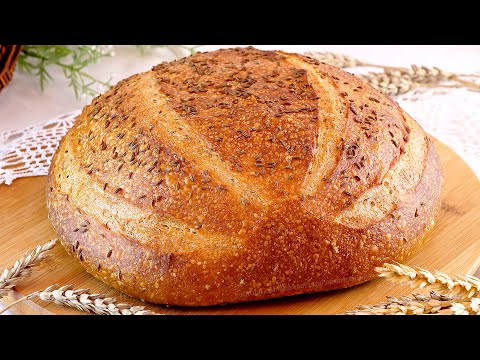 Видео: 🍞Пшенично-ржаной хлеб с тмином на ржаной закваске! Рецепт вкусного домашнего хлеба!