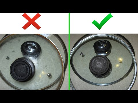 Видео: Как ОТМЫТЬ СТЕКЛЯННЫЕ КРЫШКИ от сковородок и кастрюль от жира. Очень ПРОСТОЙ СПОСОБ!!!