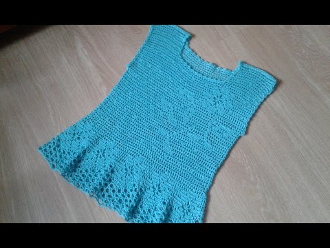 Видео: Топ "Цветочный". Филейное вязание. Топ крючком // Knit crochet top
