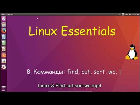 Видео: Linux для Начинающих - Команды: find, cut, sort, wc