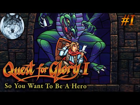Видео: Quest for Glory I: So You Want to Be a Hero (MS-DOS). Part 1/2. Все 500 очков. Игры 80-х. Longplay.