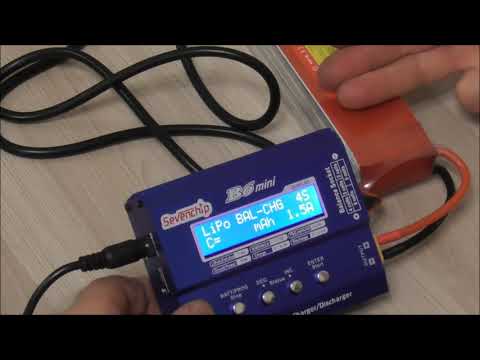 Видео: Зарядка литий-полимерного аккумулятора (LiPo) зарядным устройством IMAX B6
