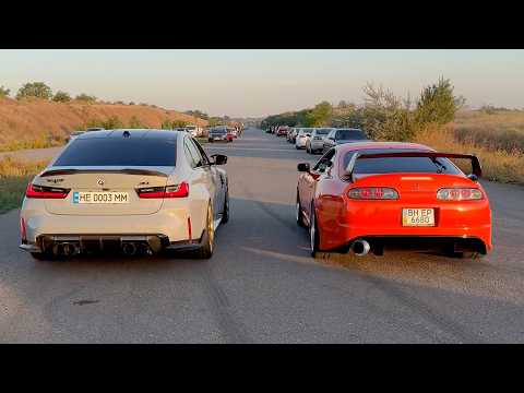 Видео: ГОНКА ПО ВЗРОСЛОМУ! BMW M3 G80 stage3 800hp vs Toyota Supra 2JZ-GTE