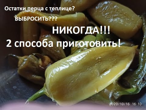 Видео: Что сделать с остатками недозрелого перца???