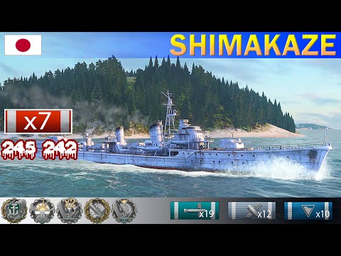 Видео: ✔ Бой на эсминце "Shimakaze" X уровень Япония | [ WoWS ] World of WarShips REPLAYS