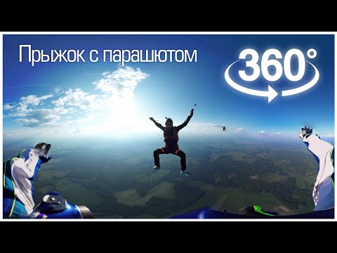 Видео: SkyDive in 360° Virtual Reality via GoPro / Прыжок с парашютом в 360° градусов