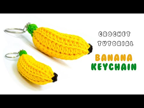 Видео: 🍌 Вязаный крючком брелок 🍌 Как связать крючком брелок-банан амигуруми | Быстрый и простой урок по...