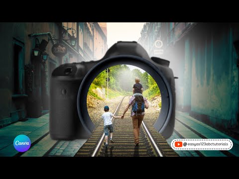 Видео: Создание выпадающего объектива камеры. Простое руководство по Canva.