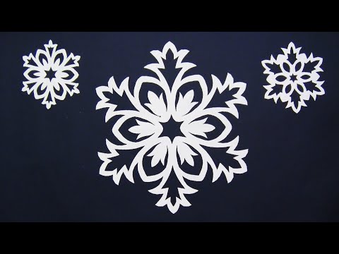 Видео: 3 Красивые снежинки из бумаги DIY - Простая снежинка DIY - Простые поделки.