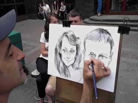 Видео: Арбатские шаржи. Владимир Доцоев