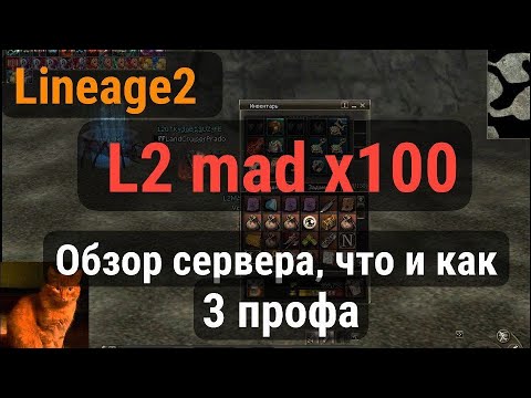 Видео: Lineage2, обзор сервера L2 MAD x100 | Как взять 3-ю профу без квеста?  #Lineage2 #L2Interlude