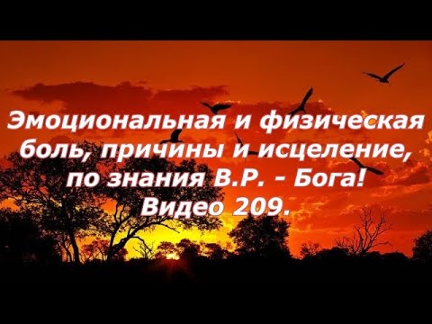 Видео: Эмоциональная и физическая боль, причины и исцеление, по знания В.Р. - Бога!