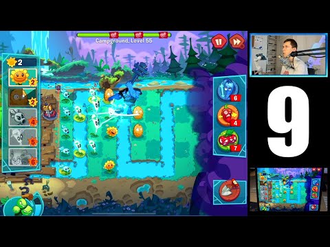 Видео: Прохождение Plants vs Zombies 3: Welcome to Zomburbia - Campground Level Level 50-55 (iOS, Android)