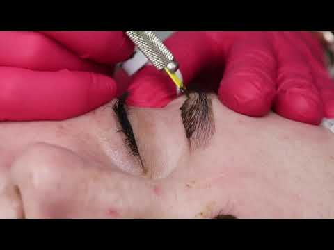 Видео: Перманентный макияж бровей ручным методом Шелк&Бархат(безаппаратный метод)