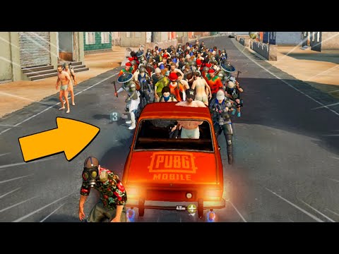 Видео: СМОГУТ ЛИ 100 ЧЕЛОВЕК ОСТАНОВИТЬ МАШИНУ? - PUBG MOBILE!