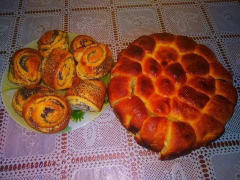 Видео: Каравайчики с изюмом / Булочки с маком