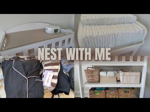 Видео: Гнездышко со мной на 36 неделе беременности | Собираю сумку в роддом | Детская комната у кровати ...