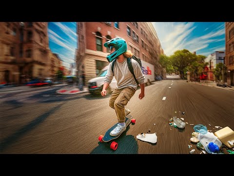 Видео: Курьер на скейте в Нью-Йорке. Сколько платят?