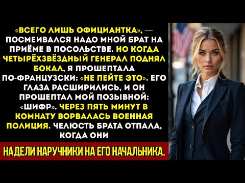 Видео: Мой брат насмехался надо мной как над официанткой пока я не сказала три слова по-французски генералу