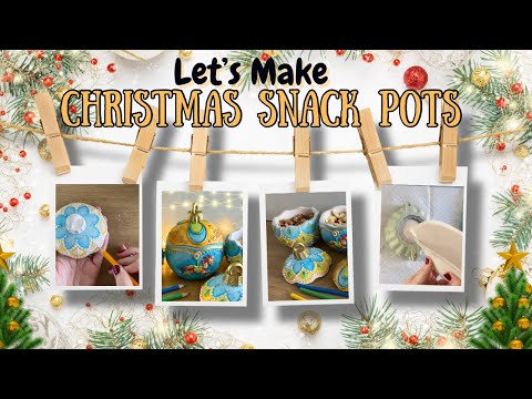 Видео: Акварельные карандаши на Aqua Cast. ВАУ! Давайте сделаем рождественские баночки для закусок.