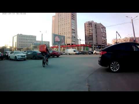 Видео: Кушелевка - Комендантский пр. апрельским вечером 14.04.2021