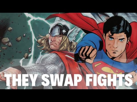 Видео: Что если бы Тор и Супермен поменялись боями?