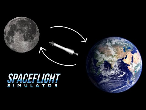 Видео: На Луну и обратно одной ракетой | Spaceflight simulator