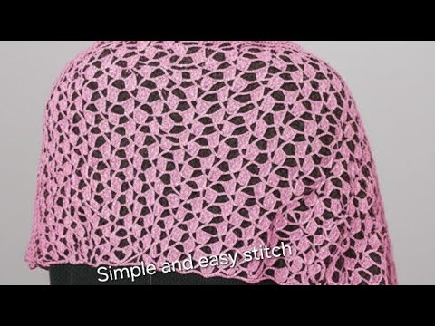 Видео: Женская шаль крючком простой и быстрой вязкой, которую стоит попробовать.