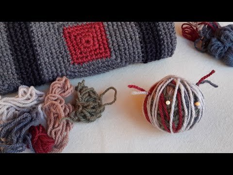 Видео: Мужской ПЛЕД / Хитросплетение обвязки 🧶 #какобвязатьплед   #пледкрючком #Татьянакильмяшкина