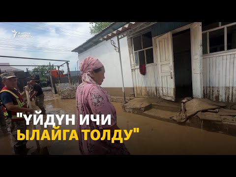 Видео: "Үйдүн ичи ылайга толду". Ноокендеги селдин кесепети