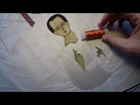 Видео: Как вышить икону. Вышивка одеяния. Вышивка шелковыми нитками